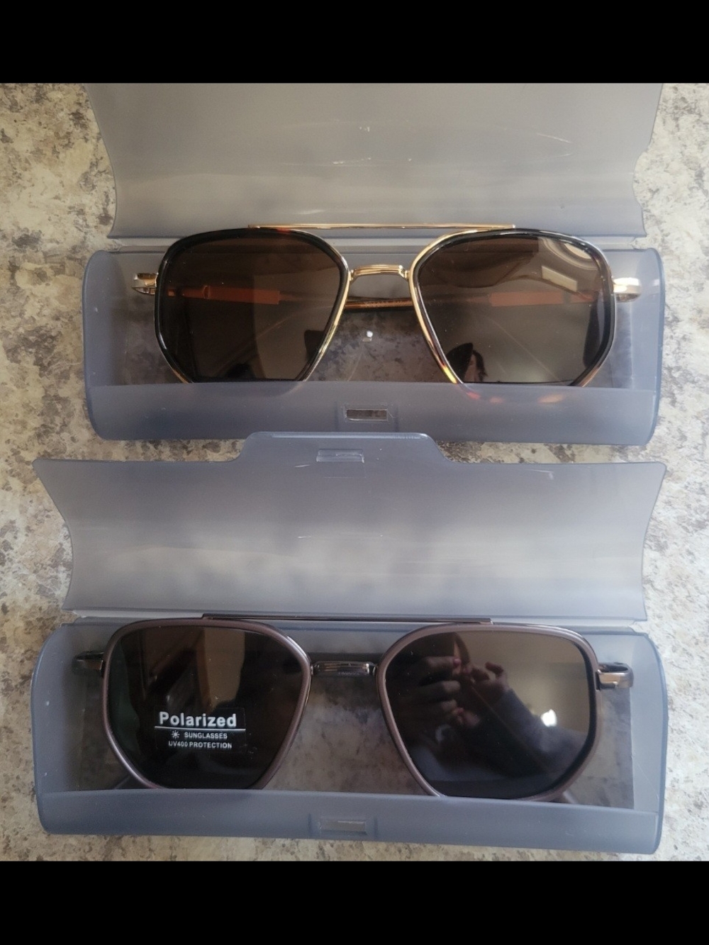 Polarized Aviator Sunglasses - Brown Lenses